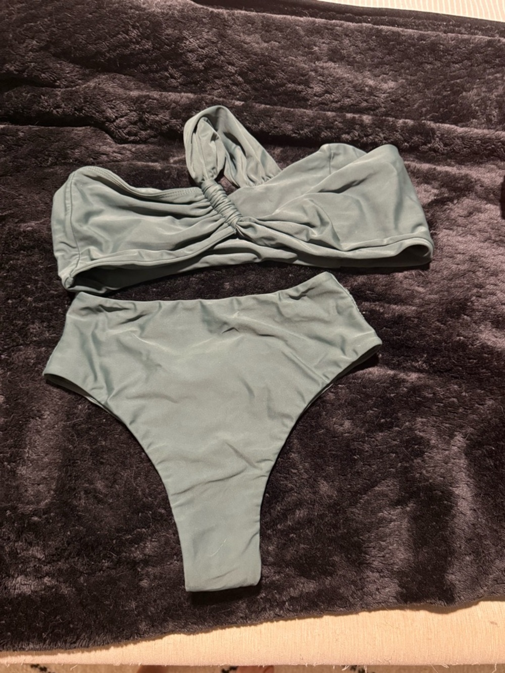 Mikoh Forest Green Bikini with Twist Detail